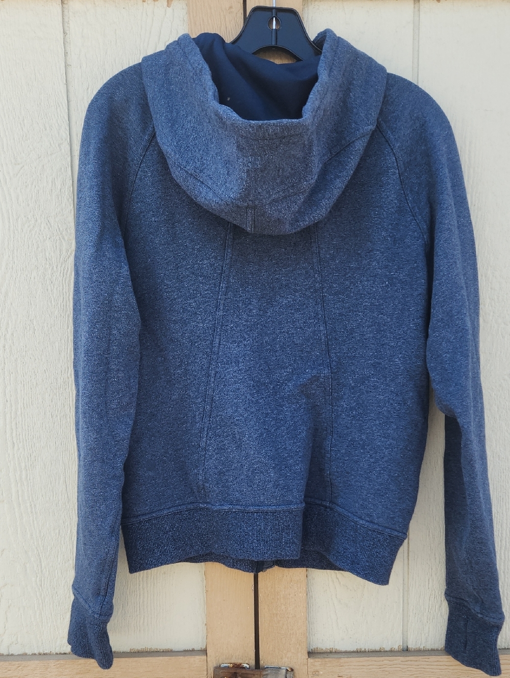 Lululemon Huddle & Hustle Hoodie Heathered Speckled Jet Blue Full Zip 8 Scuba - Picture 7 of 7